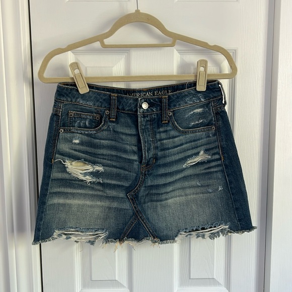 High rise jean skirt - Picture 1 of 4